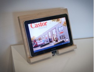 Tablet steun massief eiken